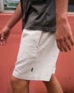 San O Layback Linen Shorts - Oatmeal Heather - Image 3