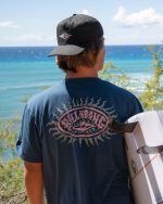 Reverse Premium Short Sleeve Cotton T-Shirt - Dark Denim - Image 3