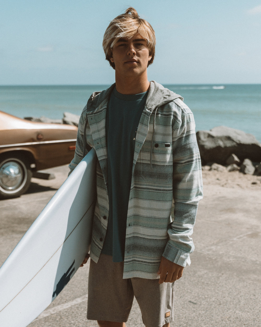 4D9A5146.jpg Baja Long Sleeve Flannel Shirt - Oatmeal - Image 1