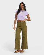 Free Fall High-Waist Twill Pants - Martini Olive - Image 6
