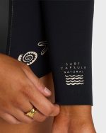 2mm Salty Dayz Long Sleeve Springsuit - Glideskin Black - Image 5