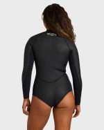 2mm Salty Dayz Long Sleeve Springsuit - Glideskin Black - Image 2