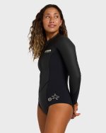 2mm Salty Dayz Long Sleeve Springsuit - Glideskin Black - Image 4