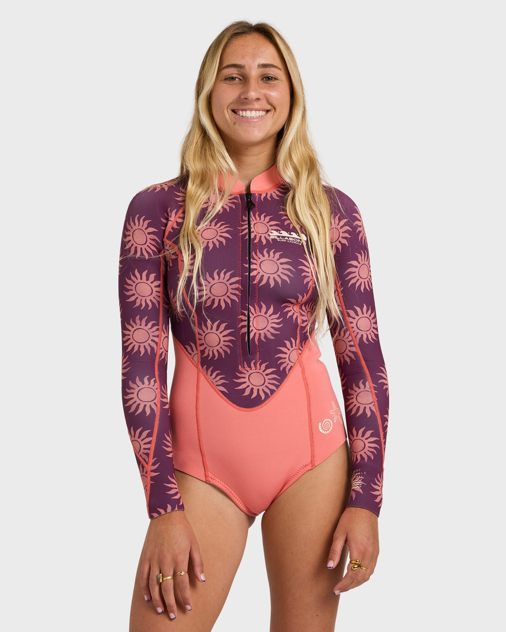 ABJW400136_PRD0_OM-F.jpg 2mm Salty Dayz Long Sleeve Springsuit - Eggplant - Image 1