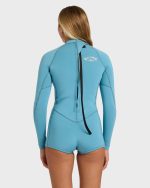 2mm Spring Fever Long Sleeve Springsuit - Surf Blue - Image 2