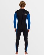 4/3mm Foil GBS Back Zip Wetsuit - Mid Blue - Image 2