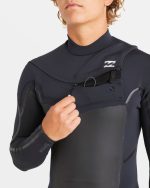 3/2mm Absolute Natural+ Upcycler Liquid Seal Chest Zip Wetsuit - Black - Image 2