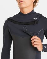 3/2mm Absolute Natural+ Upcycler Liquid Seal Chest Zip Wetsuit - Black - Image 3