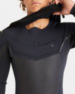 3/2mm Absolute Natural+ Upcycler Liquid Seal Chest Zip Wetsuit - Black - Image 5