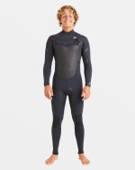 3/2mm Absolute Natural+ Upcycler Liquid Seal Chest Zip Wetsuit - Black - Image 7