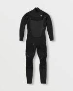 4/3mm Absolute Natural+ Upcycler Welded Chest Zip Wetsuit - Black