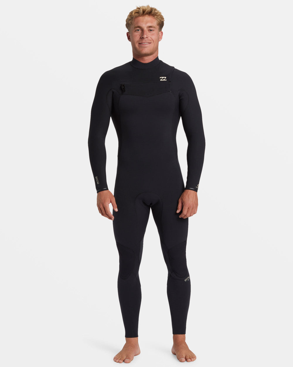 ABYW100267_BLK_OM-F_d9657cc3-20ac-4589-9e1e-0b537c5fe54e.jpg 4/3mm Revolution Natural Upcycler GBS Chest Zip Wetsuit - Black - Image 1