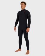 3/2mm Absolute Ultra Chest Zip Full Wetsuit - Black - Image 3