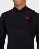 4/3mm Absolute Ultra Chest Zip Full Wetsuit - Black - Image 4