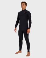 4/3mm Absolute Ultra Chest Zip Full Wetsuit - Black - Image 3