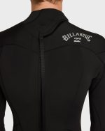4/3mm Absolute Core Back Zip Full Wetsuit - Black - Image 7