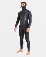 5/4mm Absolute Natural+ Upcycler Welded Chest Zip Hooded Wetsuit - Black - Image 6