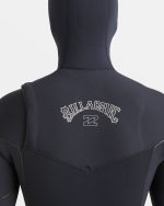 6/5mm Furnace Natural Upcycler Welded Chest Zip Wetsuit - Black - Image 4