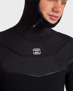 4/3mm Furnace Ultra Gullwing Hooded Full Wetsuit - Black - Image 10
