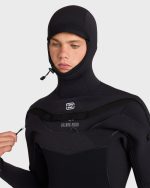 4/3mm Furnace Ultra Gullwing Hooded Full Wetsuit - Black - Image 7