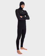 4/3mm Furnace Ultra Gullwing Hooded Full Wetsuit - Black - Image 11