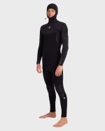 4/3mm Furnace Ultra Gullwing Hooded Full Wetsuit - Black - Image 14