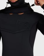 5/4mm Absolute Ultra GBS Hooded Chest Zip Full Wetsuit - Black - Image 11