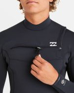 2/2mm Absolute Natural Upcycler GBS Chest Zip Long Sleeve Springsuit - Black - Image 2