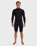 2/2mm Furnace Revo Chest Zip Long Sleeve Springsuit - Black - Image 3