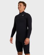 2/2mm Furnace Revo Chest Zip Long Sleeve Springsuit - Black - Image 4