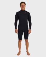 2/2mm Absolute Ultra Chest Zip Long Sleeve Springsuit - Black - Image 3