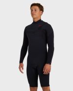2/2mm Absolute Ultra Chest Zip Long Sleeve Springsuit - Black - Image 4