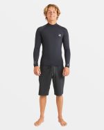 1/1mm Absolute Natural Upcycler Flatlock Back Zip Wetsuit Jacket - Black - Image 4