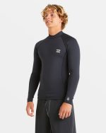 1/1mm Absolute Natural Upcycler Flatlock Back Zip Wetsuit Jacket - Black - Image 3