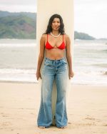 Free Fall High-Waist Denim Flare Pants - Atlantic Deep - Image 5