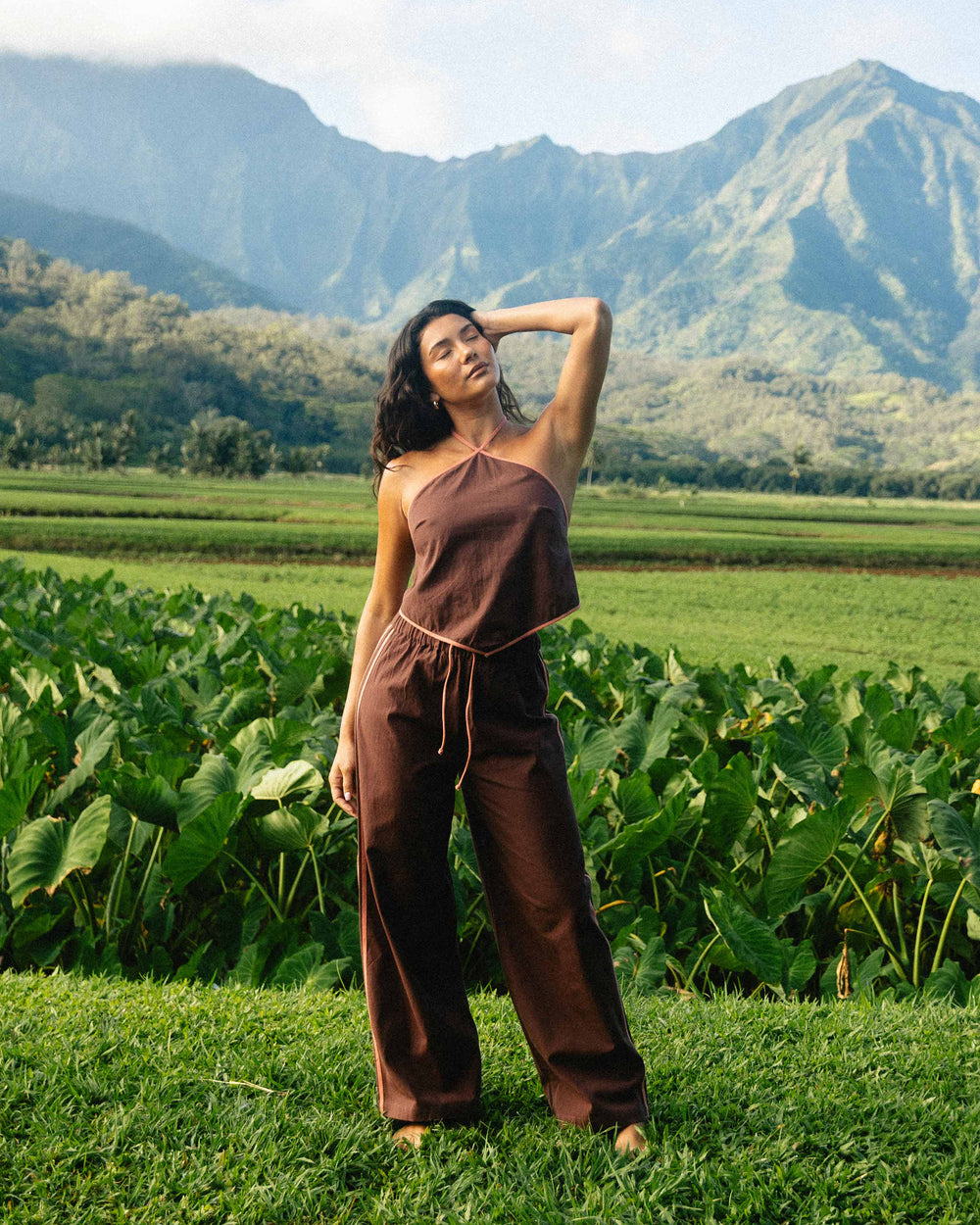 AI9A2804_0f41d4eb-93be-48c2-97ee-3c3166c959cd.jpg Double Take Elastic Waist Pants - Teak - Image 1
