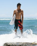 A.I. Rising Sun Pro 22" Boardshorts - Black/Red - Image 7