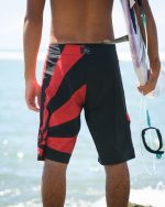 A.I. Rising Sun Pro 22" Boardshorts - Black/Red - Image 4