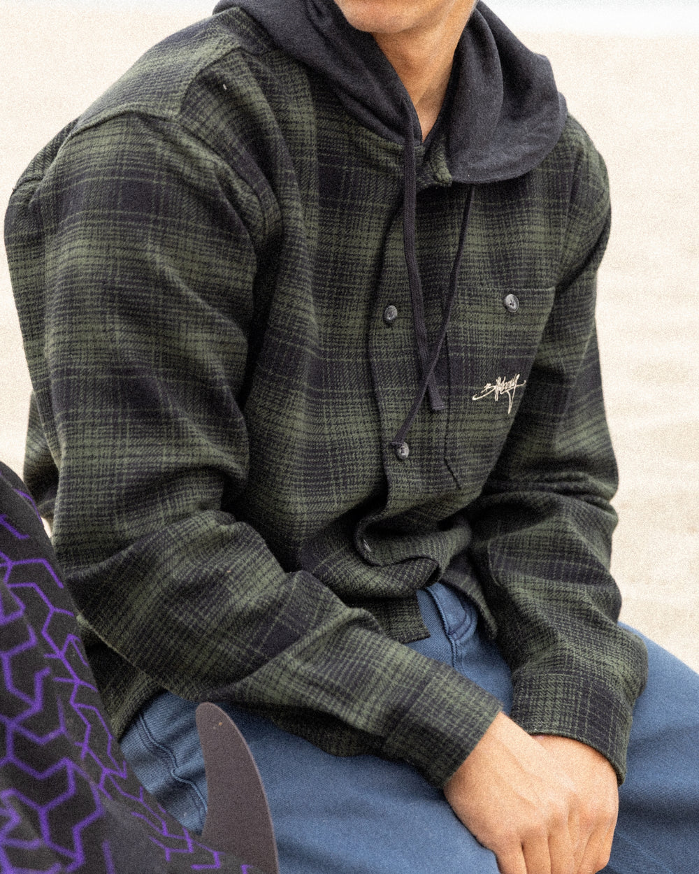 BBM_Flannel.jpg Baja Sur Flannel Shirt - Black - Image 1