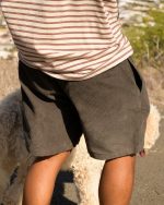 Larry Layback 19" Cord Shorts - Dark Gray - Image 2