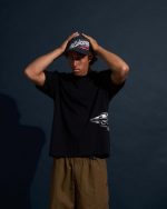 Chrome Diamond Short Sleeve Knit T-Shirt - Black - Image 2