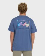 Crayon Wave Premium Short Sleeve T-Shirt - Blue Horizon - Image 2