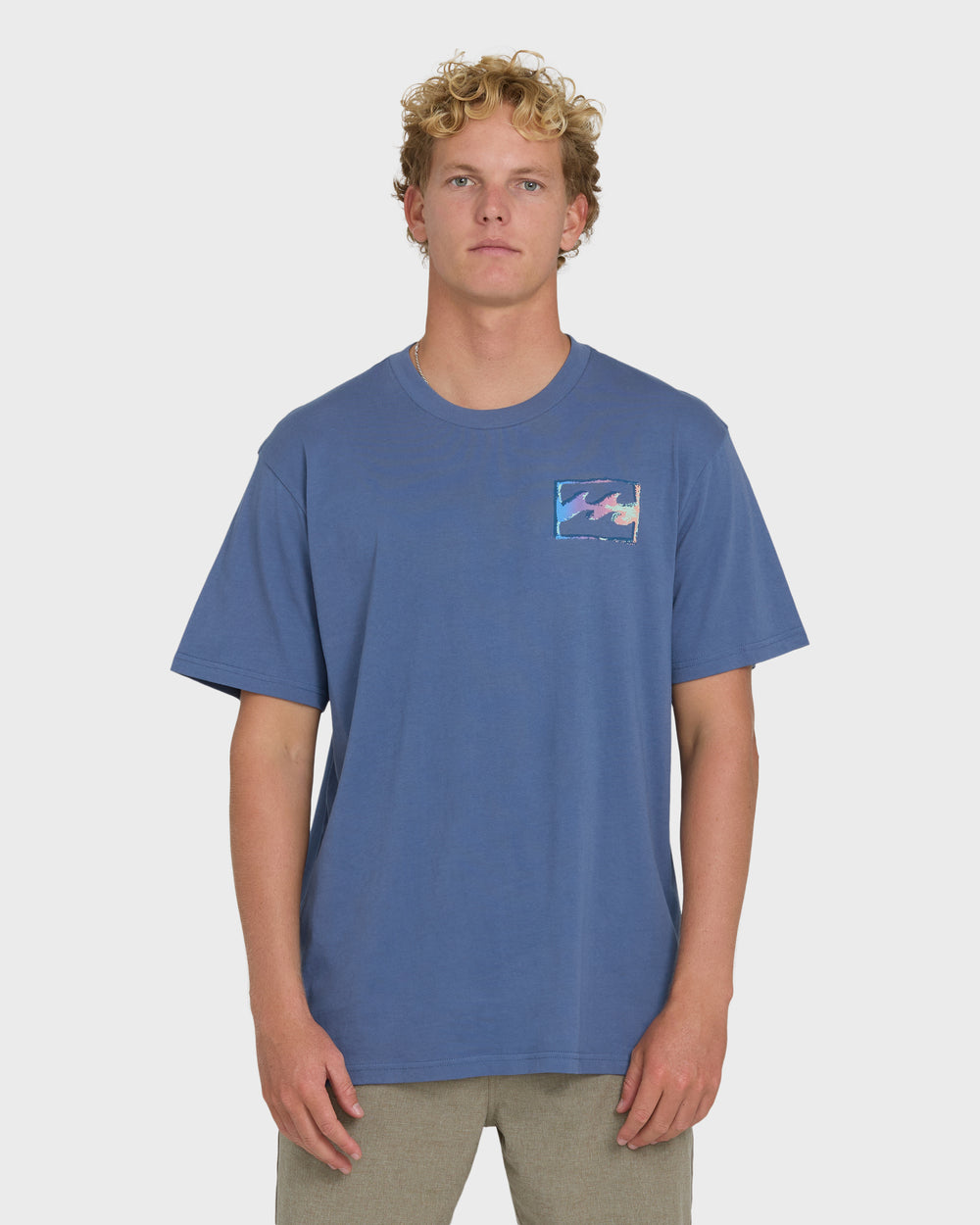 BL000120M_BUH_OM-F.jpg Crayon Wave Premium Short Sleeve T-Shirt - Blue Horizon - Image 1