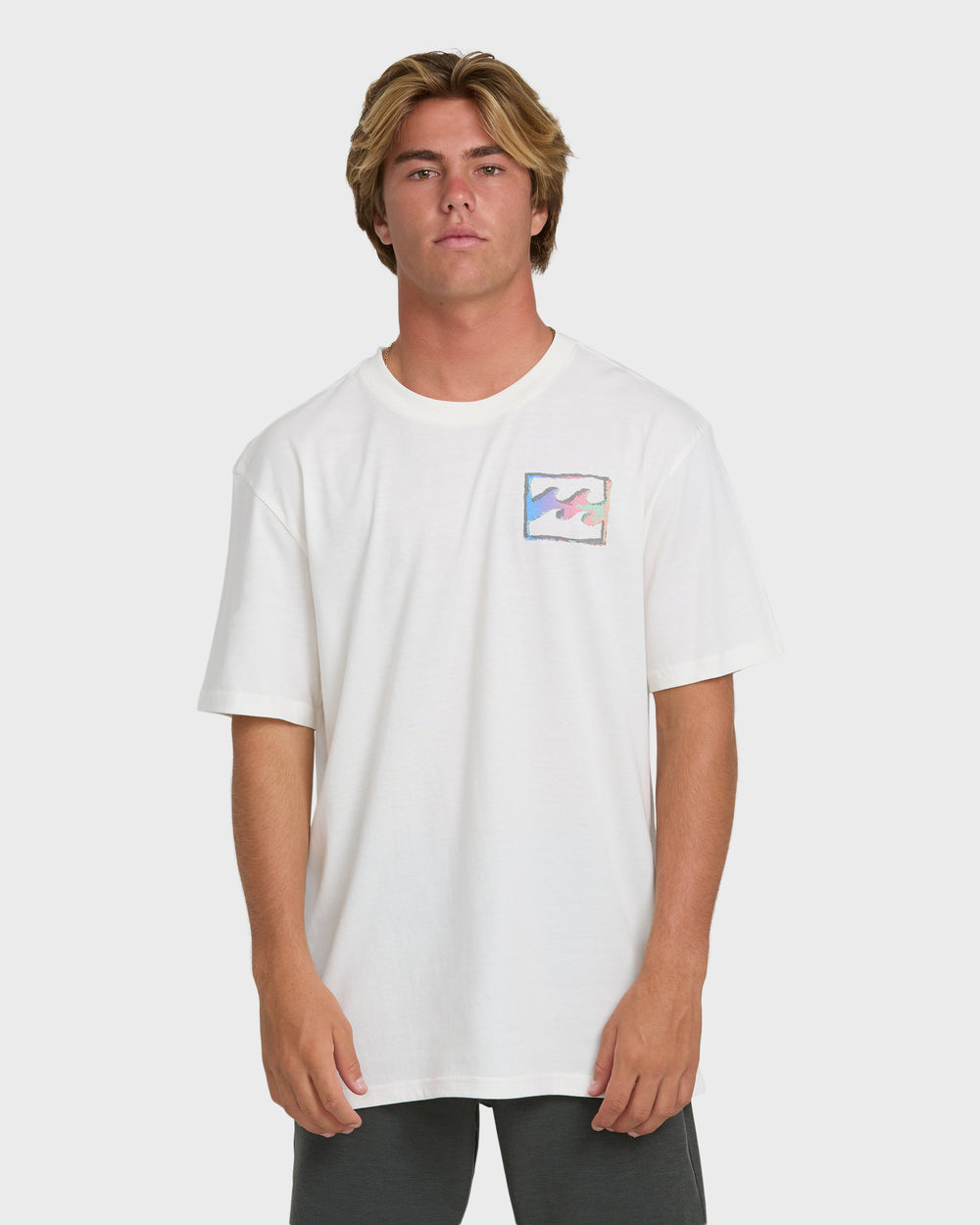 BL000120M_OFW_OM-F.jpg Crayon Wave Premium Short Sleeve T-Shirt - Off White - Image 1
