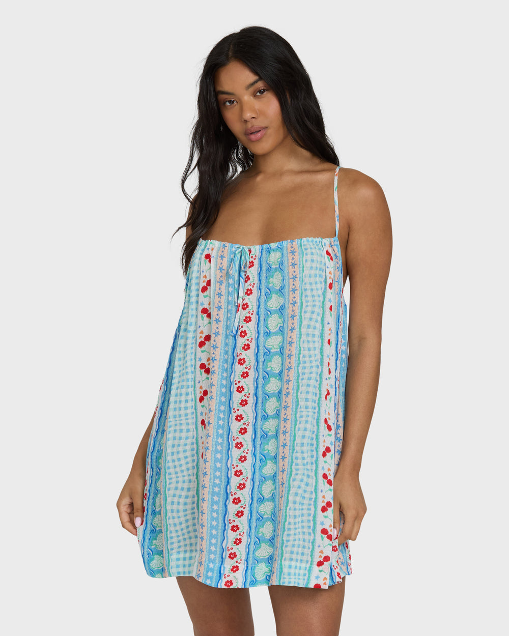 BL000122W_DRM_OM-F.jpg Beach Song Printed Cover-Up - Dream Blue - Image 1