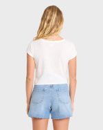 Daily Tee Solid Short Sleeve Knit T-Shirt - Salt Crystal - Image 2