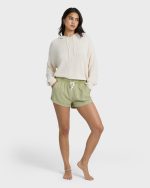 Road Trippin Elastic Waist Shorts - Avocado - Image 3