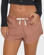 Road Trippin Elastic Waist Woven Shorts - Sugar Almond - Image 5