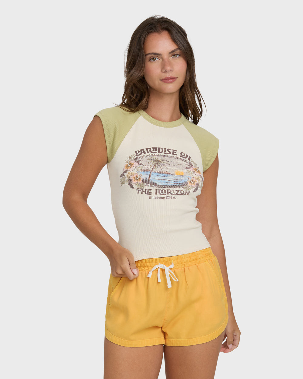 BL000150_SUD_OM-F.jpg Road Trippin Elastic Waist Shorts - Sun Kissed - Image 1