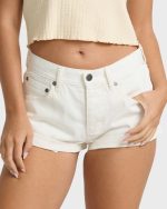 Get Low Denim Shorts - Salt Crystal - Image 5